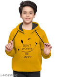 Kids Boys & Girls Printed Fullsleeve Hooded Sweathirt