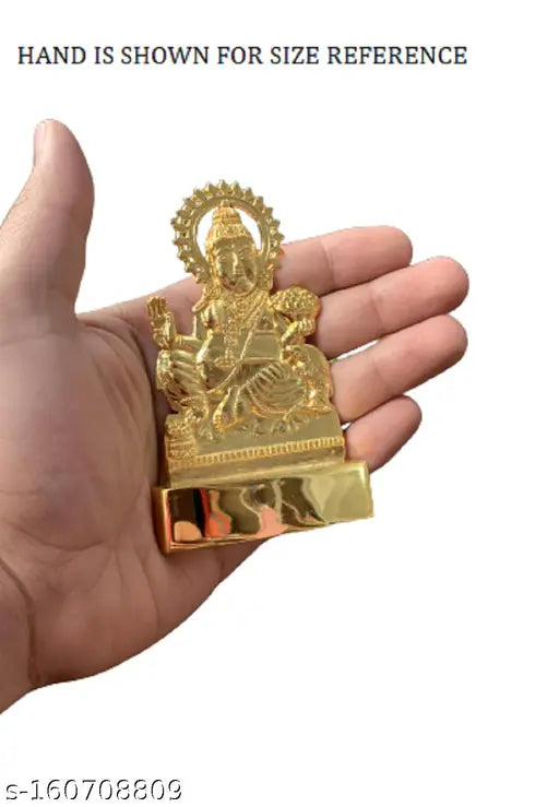 Metal handcrafted Dhan Maharaj Kuber Ji idol, 11cm tall Indian artifact showpiece for home or temple