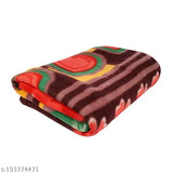 SF Sakumbhari FAB Winter Feelece checked bedsheet blanket set of 2, soft and cozy fleece bedding from India