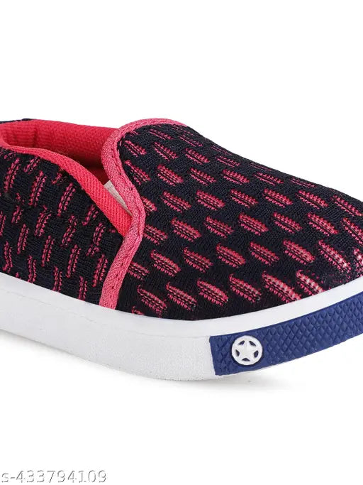 Neon pink and blue slip on shoes for kids size 12-35 months