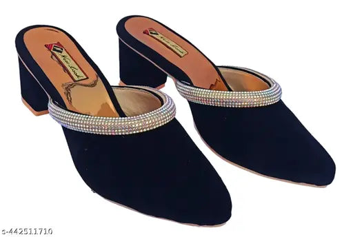 Velvet open-back ballerinas for women, attractive design in shades of HASHU S new collection, suitable for weddings and parties