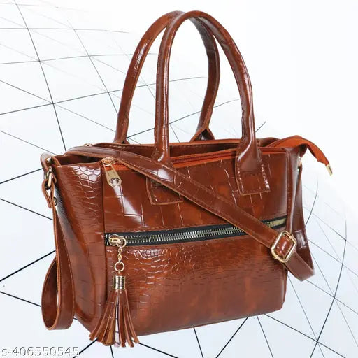 Gorgeous brown leather side sling handbag fashionable women's purse latest trend ladies' purse for fashion