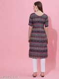 Aqua blue womens floral kurti