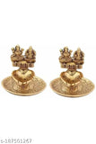 Gold metal Chandi art Diwali lamp with a high 76-inch height