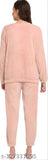 Wool winter nightsuit for women & girls, solid pattern, warm and cozy pyjamas for cold nights