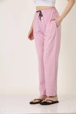 Pink cotton fleece women's jumpsuit pajama
