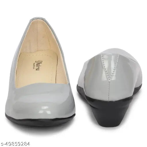 Patent leather slip-on Versatile Women Bellies Ballerinas - Solid Dhairya Collection, Indian belly sizes: IND-4, IND-5, IND-6, IND-7, IND-8