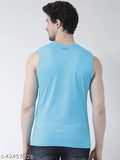Sleeveless cotton/polyester blend Frisker Men's t-shirts in solid colors, high quality direct from India