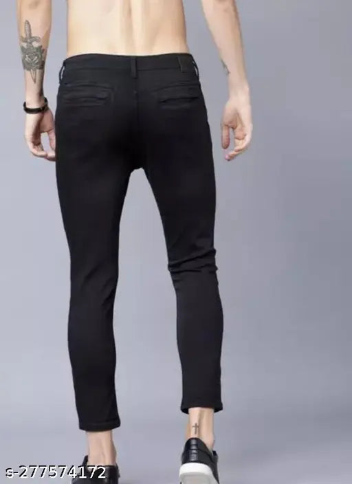 EANAY black denim jeans, comfortable all-occasion attire with sizes 28/28in/38in, 30/30in/32in, 32/32in/40in available at affordable prices, from India