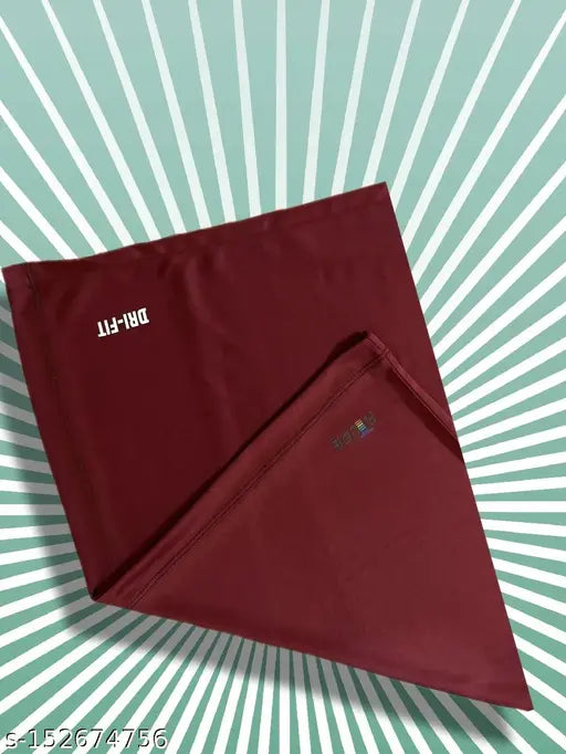Wine red polyester short sleeve t-shirt, printed with 'Be your best version', fashionable casual wear