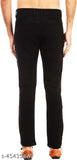 Creatywitty black men's knee-length jeans