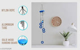 Exclusive blue metal evil eye wind chime for home office, balcony, garden, protection from negative energy, nazar dosh, vastu, best gift for home, home decorative item