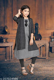 New cotton checked kurtis for kids aged 6-16 years, India origin