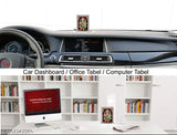Multicolor acrylic Varahi Amman idol for car or home decoration, perfect for office study tables, 9.0cm x 7.5cm x 2cm