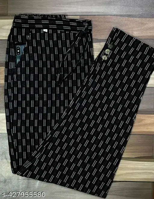 Cotton printed suit pants