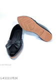 Black dress shoe with bow detail