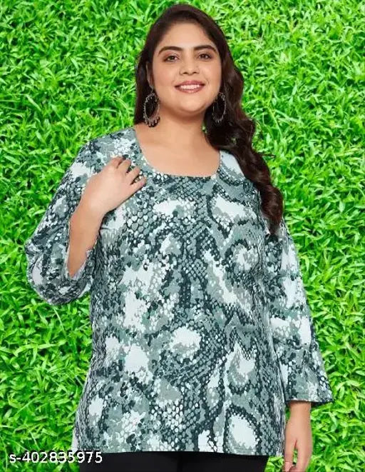 Premium plus-size rayon round neck top, versatile casual wear with inclusive sizing (XL - 5XL), quality craftsmanship