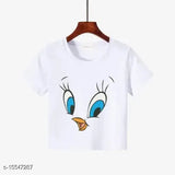 Pretty cotton short sleeve women's t-shirt with printed design. Vibrant tee from Indian designer brand