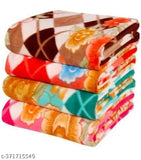 Multi-color fleece floral lightweight AC blankets, perfect for single bed in mild winters and summer seasons. Pack of 4, 60x90 inches each