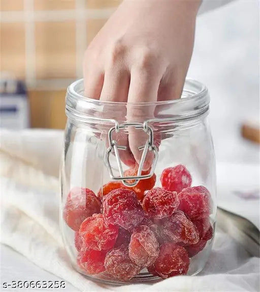 Glass jar storage container for kitchen, airtight glass, 1000ml