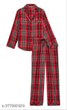 Cotton flannel set, long sleeves in matching sizes: S, M, L, XL, 2XL, 3XL, 4XL (Indian origin)