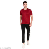 Multicolor round neck, half sleeve dryfit t-shirts for men and boys (pack of 6). Comfortable polyester fabric suitable for all seasons. Stylish and attractive design in various sizes (S to XXL) with vivid color options. Ideal for parties, casual meetings, gym workouts, sports, and jogging. Origin: India