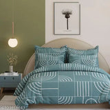 White glace cotton checked double king flat sheets, 2 pillow covers included for summer use