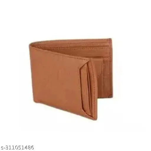 Faux leather men's combo: brown wallet, sunglasses, & belt - textured style, free size (10cm x 10cm) from India