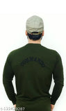 Army green cotton blend long sleeves commando t-shirt for men's sport and casual wear, suitable for fitness activities and everyday occasions. Made in India