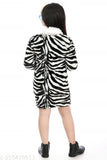 Wool animal print fur dress, embellished by SPAMitude for children's parties and celebrations (6-12 months to 10-11 years)