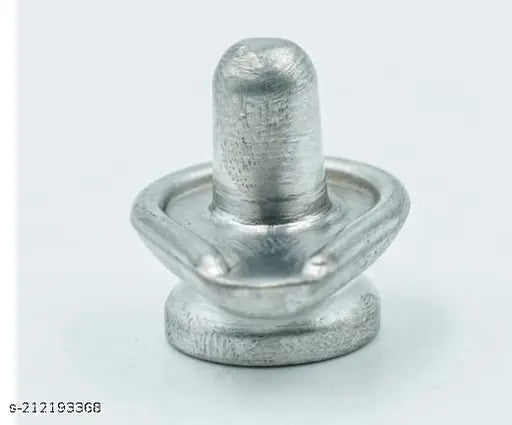 Silver 32g Mercury Shivling, intricate Indian metal idol, dimensions: 3x3x2 cm
