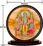 High-quality wooden Lord Ram dashboard idol for car and home decorative showpiece, matte finish, double-sided tape installed, 3"x3.2" x 3"x9", made in India
