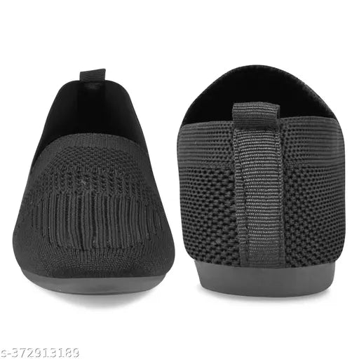 Synthetic lightweight bellies for women & girls, solid color Indian slip-on ballerinas (IND sizes 4-9)