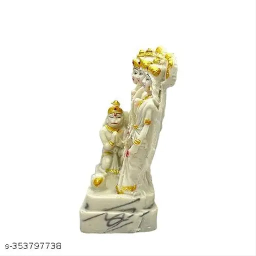 White resin Ram Darbar Idol for office or home decor, 15 cm high