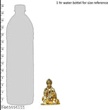 Gold-finished brass Hanuman figurine, 75cm, divine decorative showpiece for worship or home