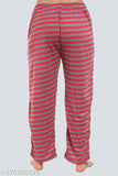 Red and white printed women's pyjamas
