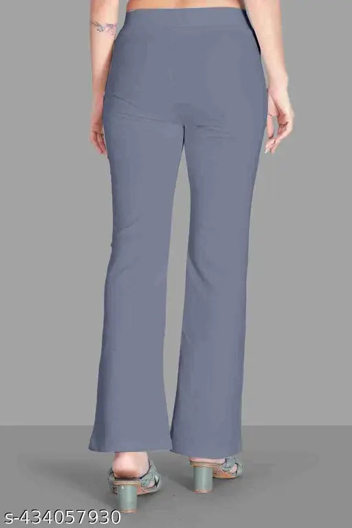 Blue women's wide-leg trousers