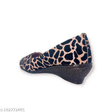 Pink camouflage printed bellies ballerinas by Fiia, synthetic slip-on shoes, India