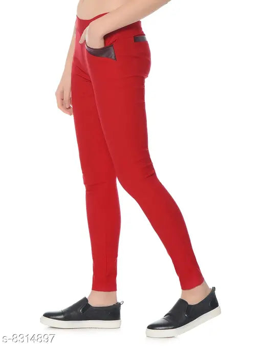Beautiful Women Cotton Lycra Jeggings