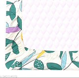 Real Dream single cotton fitted bedsheets with abstract botanical print, superfine quality for adult summer use, includes 1 pillow cover