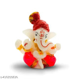 Handcrafted resin Ganesha idol, Lord Ganesh statue for home decoration, 4x4x4 inches, Indian artifact