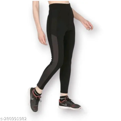 Earth Joy women's solid track pants: stylish lycra leggings for gym, yoga, or exercise