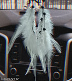 Handmade dreamcatcher for car hanging, vibrant Indian artistry bringing positivity and color to your ride