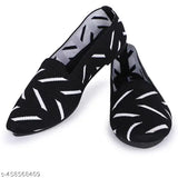 Black, white, and blue patterned women's phonolite bellies party wear comfortable casual sandals