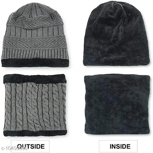 Multi colored wool beanie, soft texture, suitable for colder months
