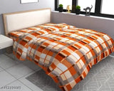 Orange fleece net J.A.R Razai Vs Blanket Double Cover Soft (90x90inch), free size for cozy bedding