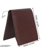 Fashionable faux leather men's wallet with 5 compartments, textured net design, free size (10cm x 10cm), Indian origin