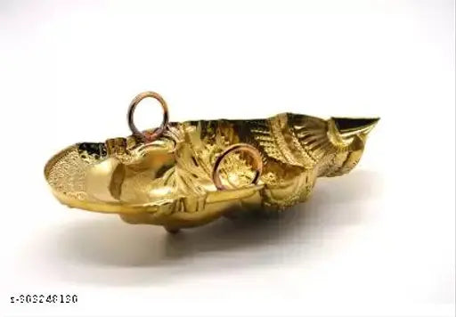 Gold-plated brass VaraLakshmi Durga Goddess face Ammavaru Amman Pooja idol, intricately detailed religious symbol for Varalakshmi, Mahalakshmi, Ashtalakshmi Vrata Puja. Origin: India (123 characters)