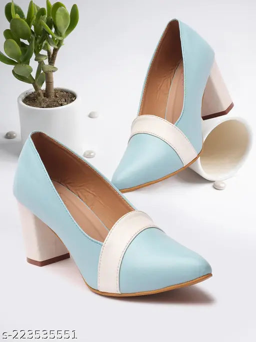 Synthetic colorblocked bellies by KLIEV PARIS - fashionable heels for women's casual & party wear