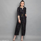 Turritopsis womens foil printed rayon jumpsuit, vivacious western-style patterned Rayon wear, perfect for any season's stylish outfits, India origin